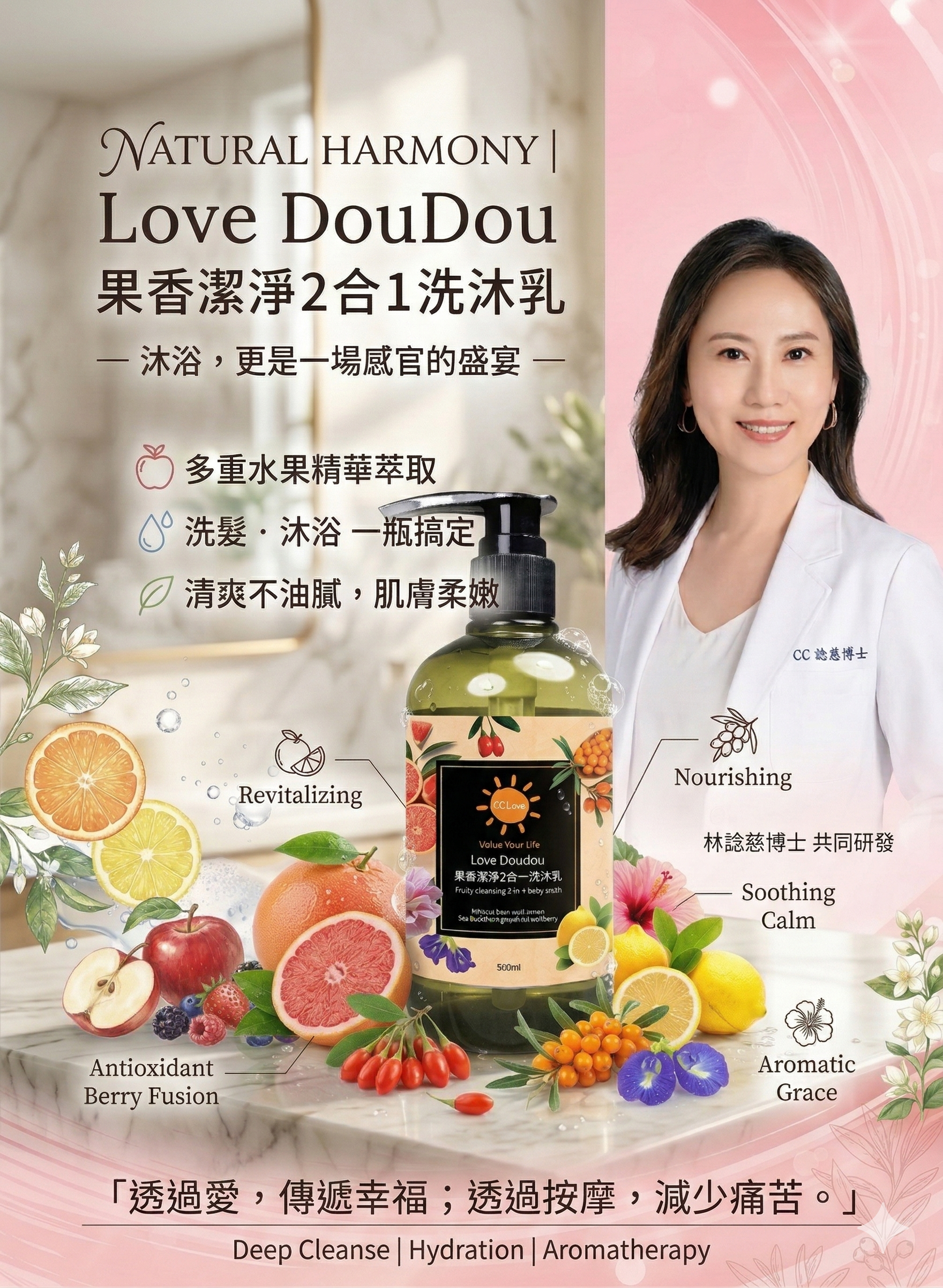 Love Doudou 果香潔淨 2 合 1 洗沐乳-林諗慈博士專業團隊研發 專業分享
